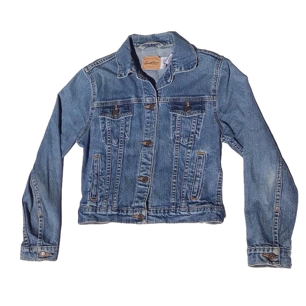 Levi’s Signature Women’s XS/S (Juniors XL) Denim Blue Trucker Jacket Y2K VTG